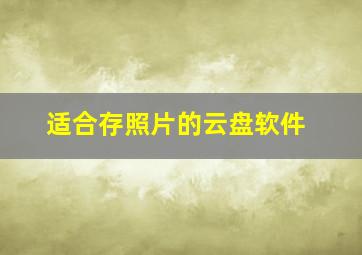 适合存照片的云盘软件