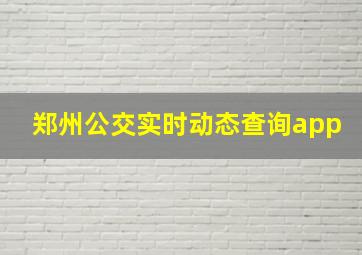 郑州公交实时动态查询app