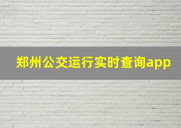 郑州公交运行实时查询app