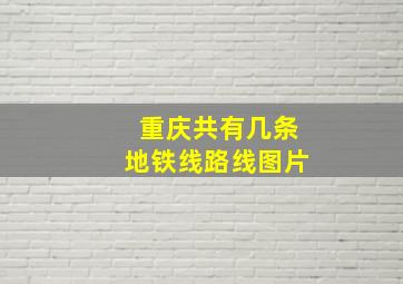 重庆共有几条地铁线路线图片