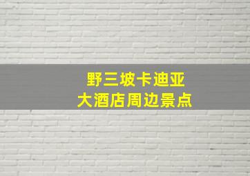 野三坡卡迪亚大酒店周边景点