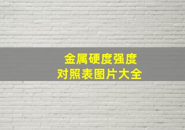 金属硬度强度对照表图片大全