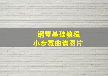 钢琴基础教程小步舞曲谱图片