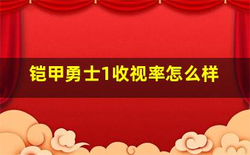 铠甲勇士1收视率怎么样