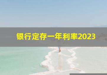 银行定存一年利率2023