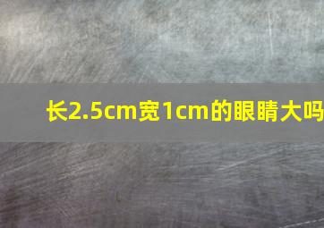 长2.5cm宽1cm的眼睛大吗