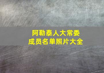 阿勒泰人大常委成员名单照片大全