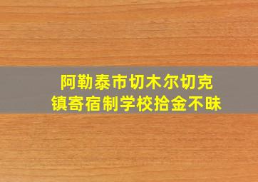 阿勒泰市切木尔切克镇寄宿制学校拾金不昧