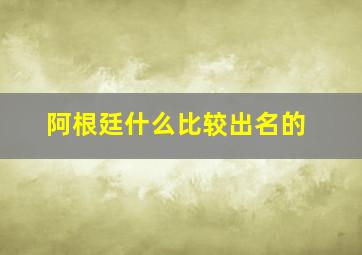 阿根廷什么比较出名的