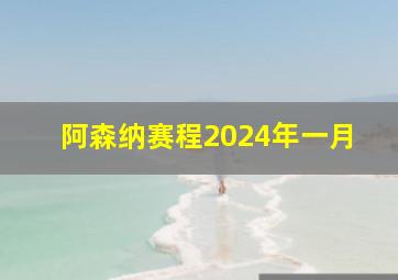 阿森纳赛程2024年一月