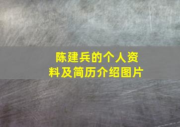 陈建兵的个人资料及简历介绍图片