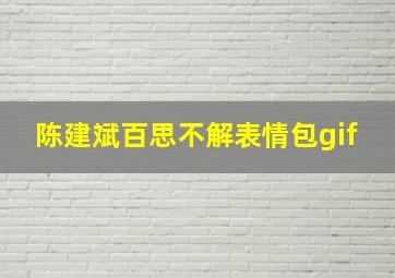 陈建斌百思不解表情包gif