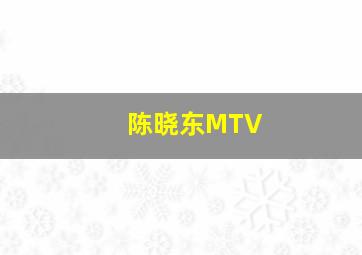 陈晓东MTV