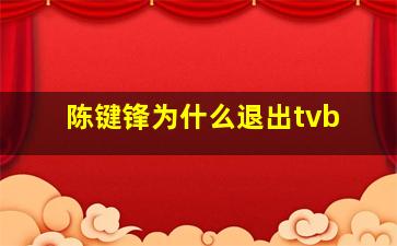 陈键锋为什么退出tvb