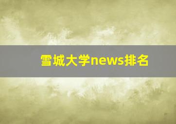 雪城大学news排名