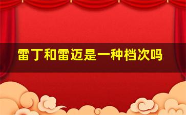 雷丁和雷迈是一种档次吗