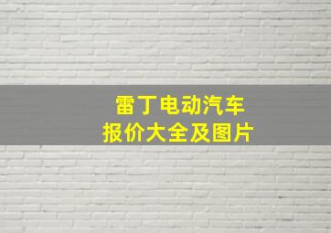 雷丁电动汽车报价大全及图片