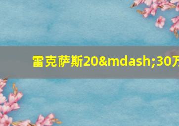 雷克萨斯20—30万