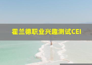 霍兰德职业兴趣测试CEI