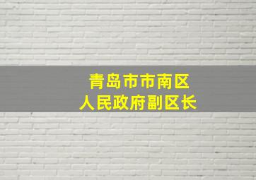 青岛市市南区人民政府副区长