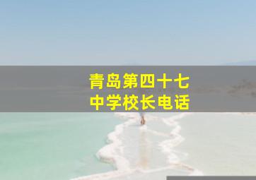 青岛第四十七中学校长电话