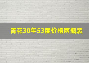 青花30年53度价格两瓶装