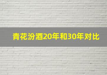 青花汾酒20年和30年对比