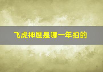 飞虎神鹰是哪一年拍的