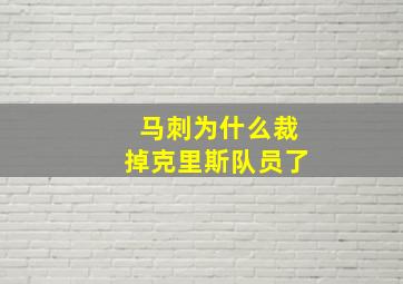 马刺为什么裁掉克里斯队员了