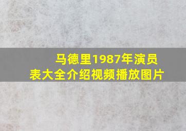 马德里1987年演员表大全介绍视频播放图片