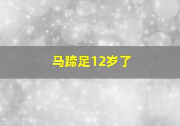 马蹄足12岁了