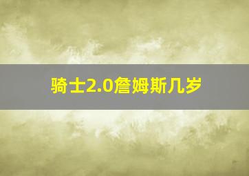 骑士2.0詹姆斯几岁