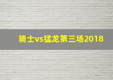 骑士vs猛龙第三场2018