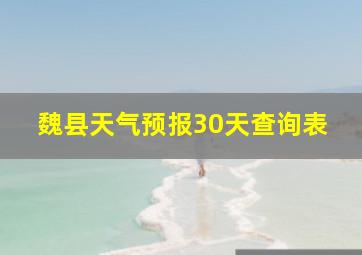 魏县天气预报30天查询表