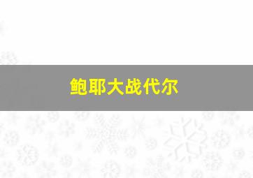 鲍耶大战代尔