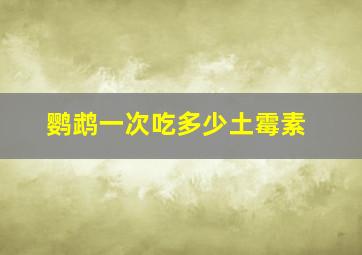 鹦鹉一次吃多少土霉素