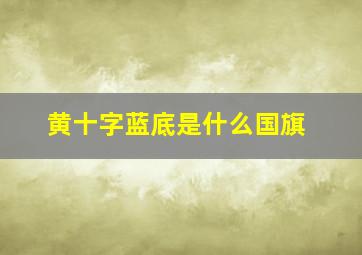 黄十字蓝底是什么国旗