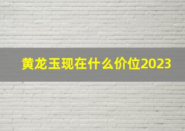 黄龙玉现在什么价位2023