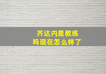 齐达内是教练吗现在怎么样了