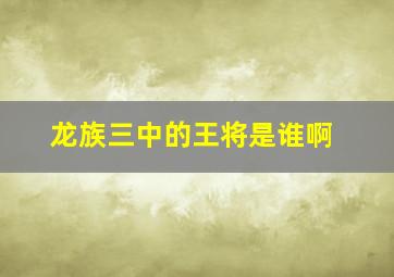 龙族三中的王将是谁啊